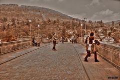 Heidelberg Menschen auf der Brücke