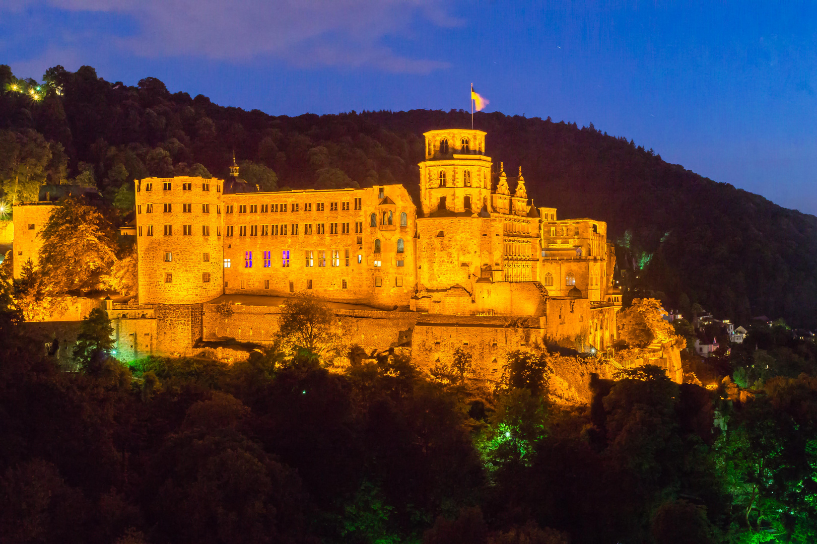 Heidelberg Schloss bei Nacht