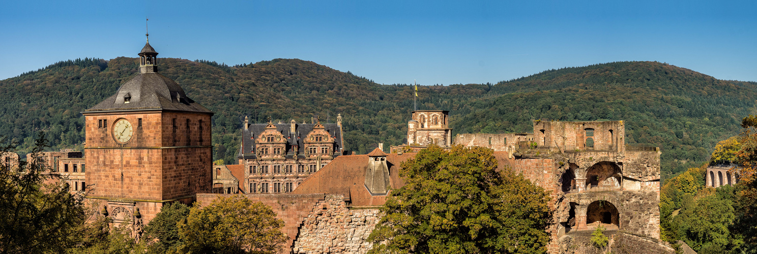 Heidelberg Schloss - Panorama von Norden