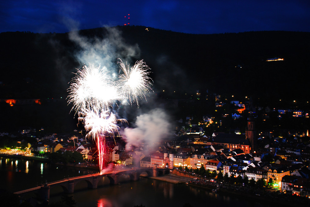 Heidelberg Schlossbeleuchtung Feuerwerk 2009