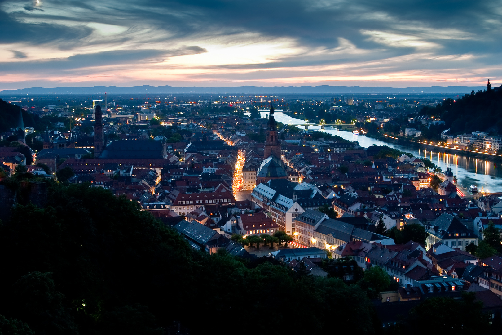 Heidelberg zur blauen Stunde