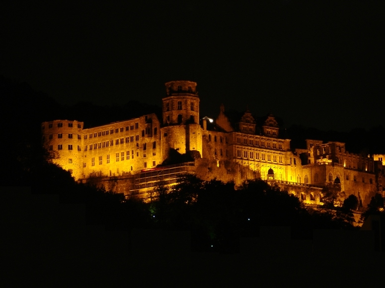 Heidelberger Schloss bei Nacht