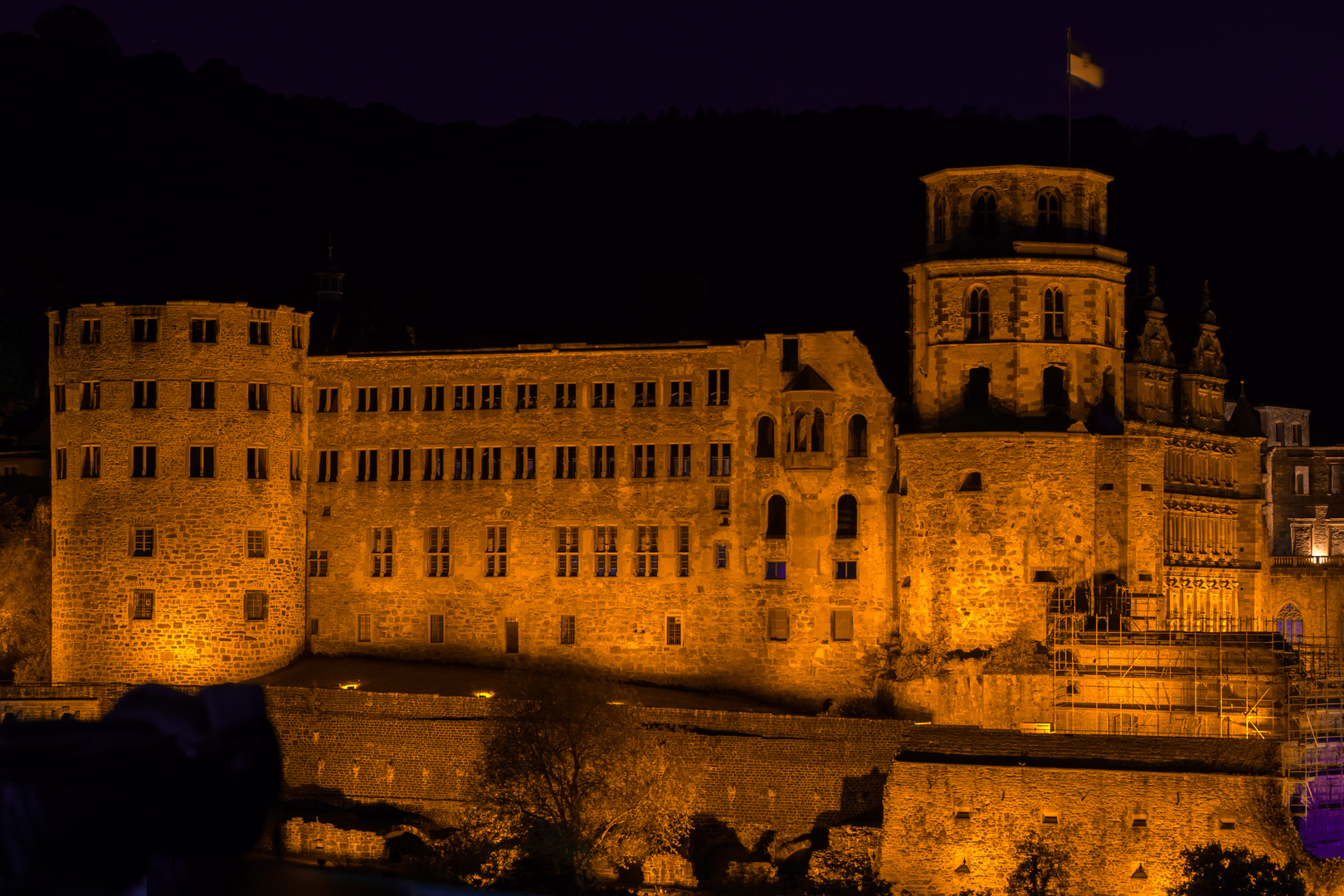 Heidelberger Schloss bei Nacht