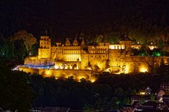 Heidelberger Schloss bei Nacht