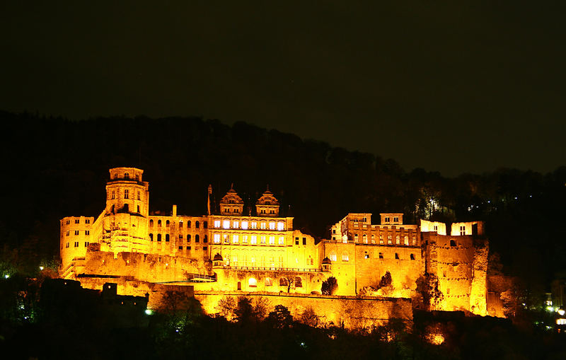 Heidelberger schloss bei Nacht