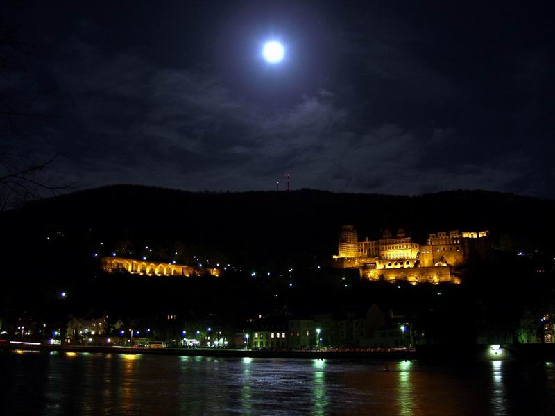 Heidelberger Schloss bei Nacht