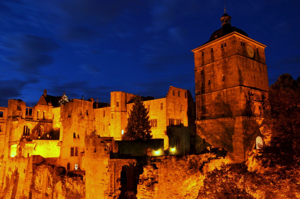 Heidelberger Schloss bei Nacht II