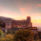 Heidelberger Schloss. Herbstliche Abendstimmung.