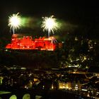 Heidelberger Schloss im bengalischen Feuer