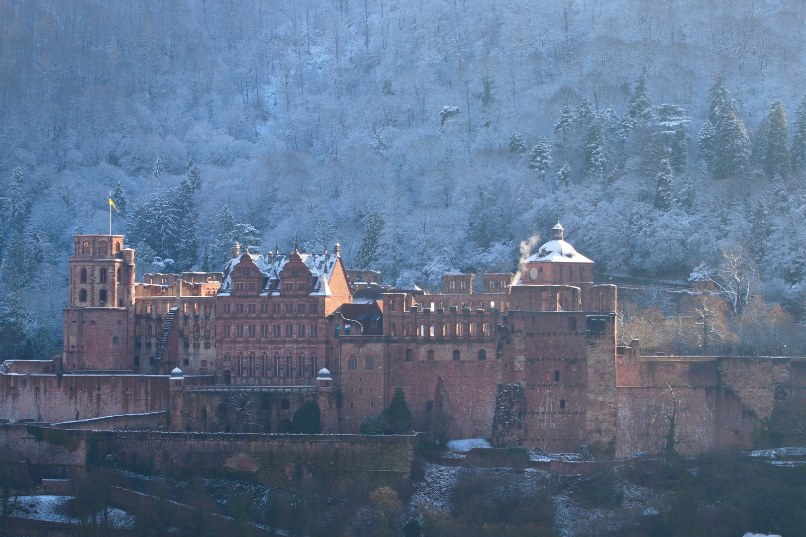 Heidelberger Schloss im Winter 