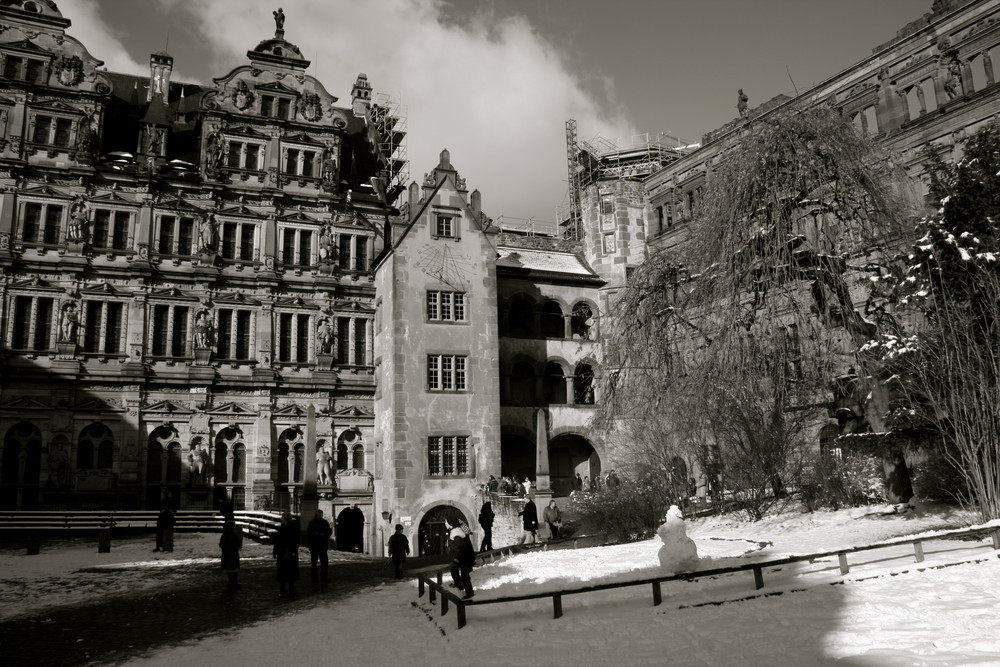 Heidelberger Schloß im Winter