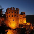 Heidelberger Schloss in der blauen Stunde