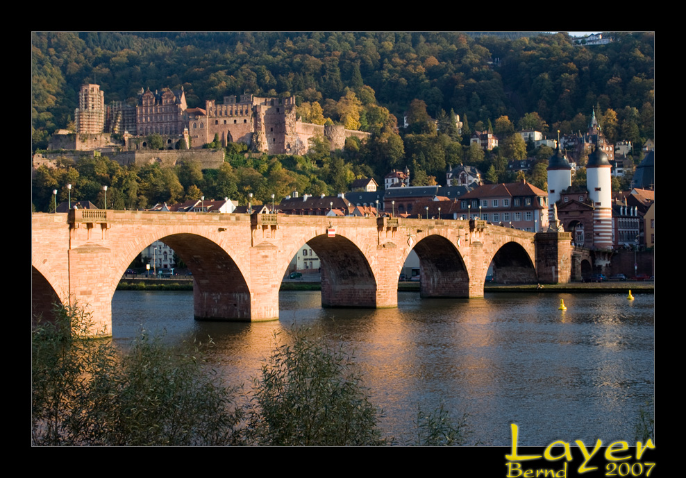 Heidelberger Schloss mit der Alten Brücke