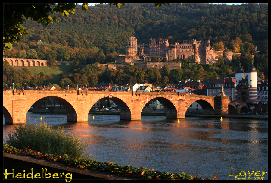 Heidelberger Schloss mit der Alten Brücke