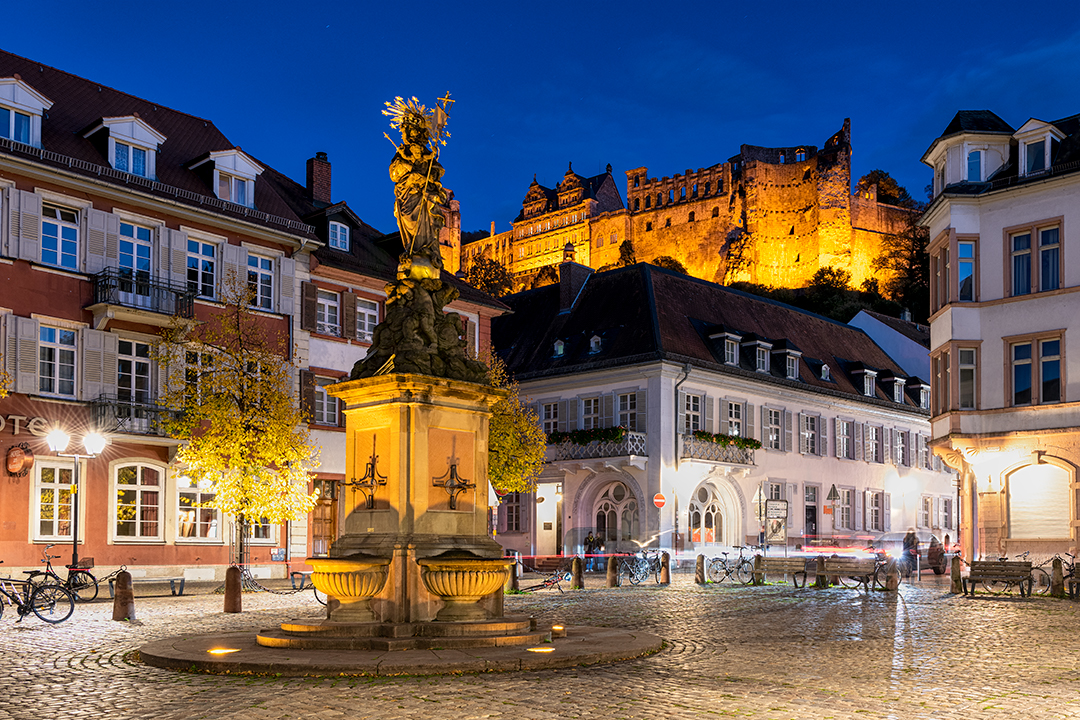 Heidelberger Schloß zur blauen Stunde