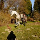 Heidemarie und ihr geliebtes Pferd in der Aprather Mühle am 11. 3. 2015.