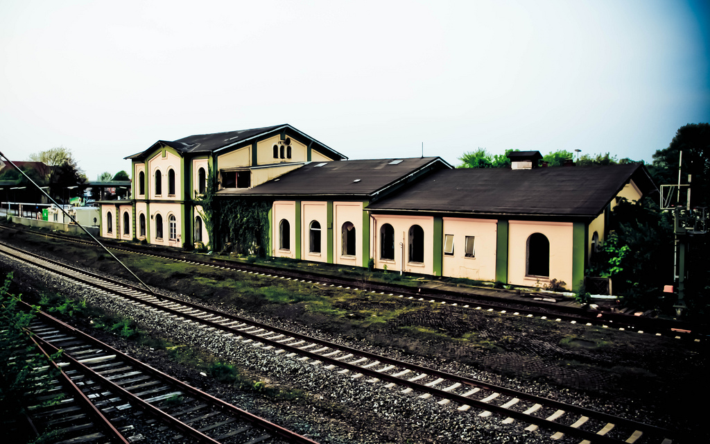 Heider Bahnhof letzte Aufnahme vor dem Abriss