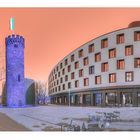 Heilbronn, Alt &Neu. Bollwerksturm und Mercure Hotel