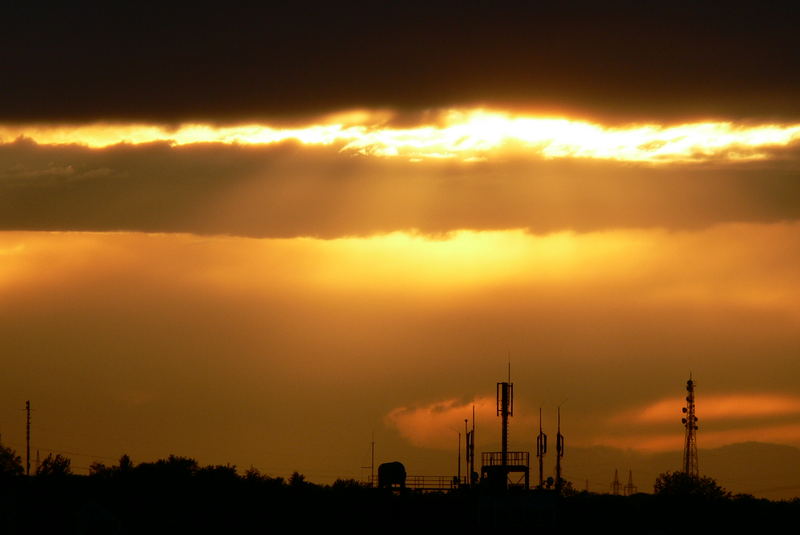 Heilbronn bei abendlicher Gewitterstimmung