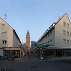 Heilbronn der Hafenmarktturm mit Hafenmarkt Passage
