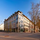 Heilbronn NeckarUfer. Architektur im Rausch des Frühlingslichtes