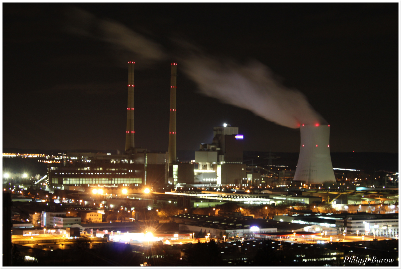Heilbronner Kohlekraftwerk @ Night