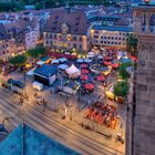 Heilbronner Marktplatz in vorfreudiger Weindorfstimmung