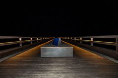 Heiligenhafen Seebrücke bei Nacht