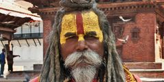 Heiliger Mann am Kathmandu Dubar Square - Sadhu 2