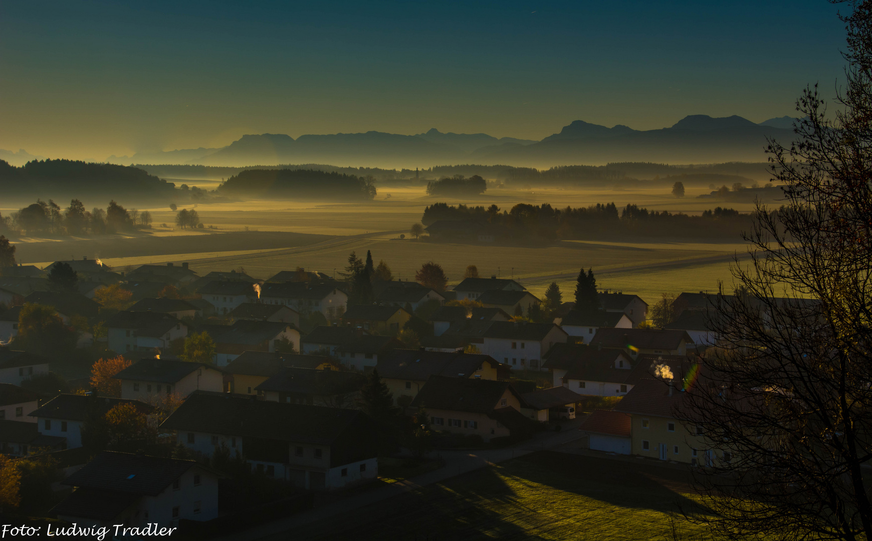 Heimat im Morgennebel