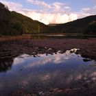 Heimbach-Staubecken ohne Wasser