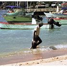 Heimkehr eines Fischers auf La Digue