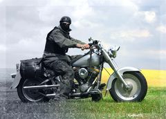 Heiner mit Harley auf Tour!