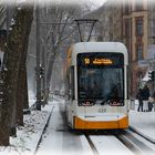 Heiß-kalte Haltestelle im Schnee | Mainz