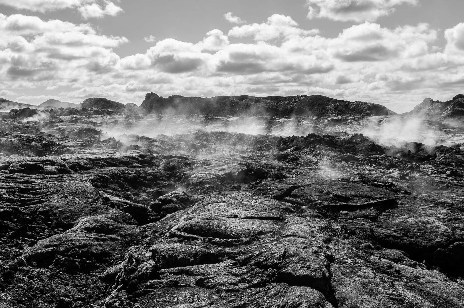 Heiße Lavafelder