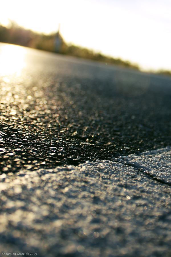 Heißer Asphalt