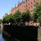 Heisser Sommermorgen in der Speicherstadt