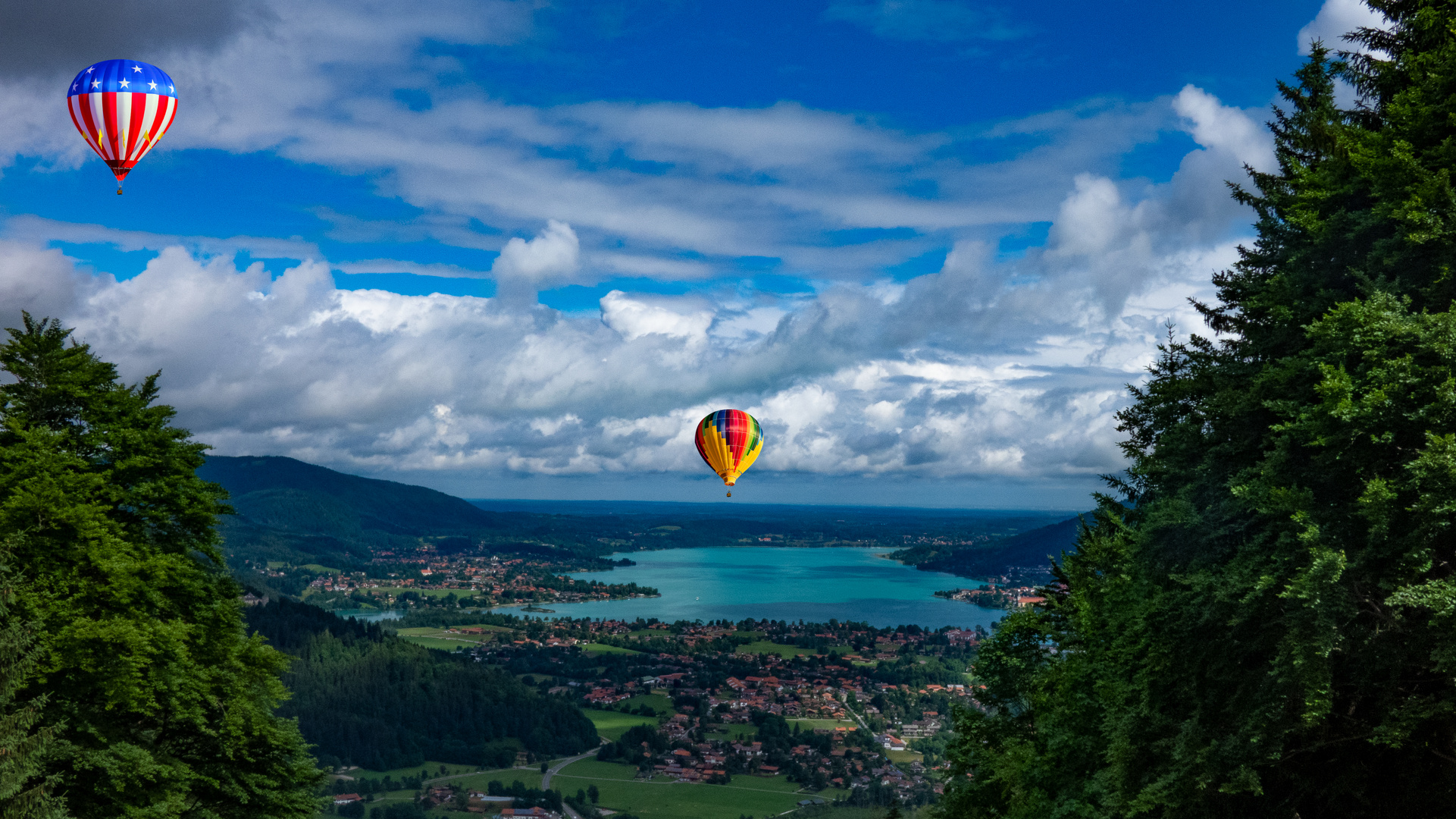 Heissluftballon am Tegernsee