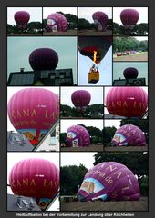 Heißluftballon bereit zur Landung über Kirchhellen
