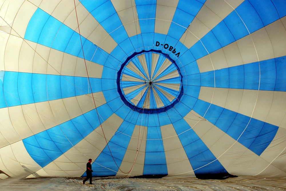 Heißluftballon - Check des Piloten