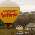 Heißluftballon ganz kurz nach dem Start