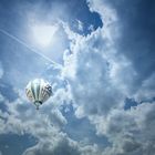 Heißluftballon im Wolkenkleid