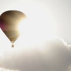 Heissluftballon kurz vor dem Regen