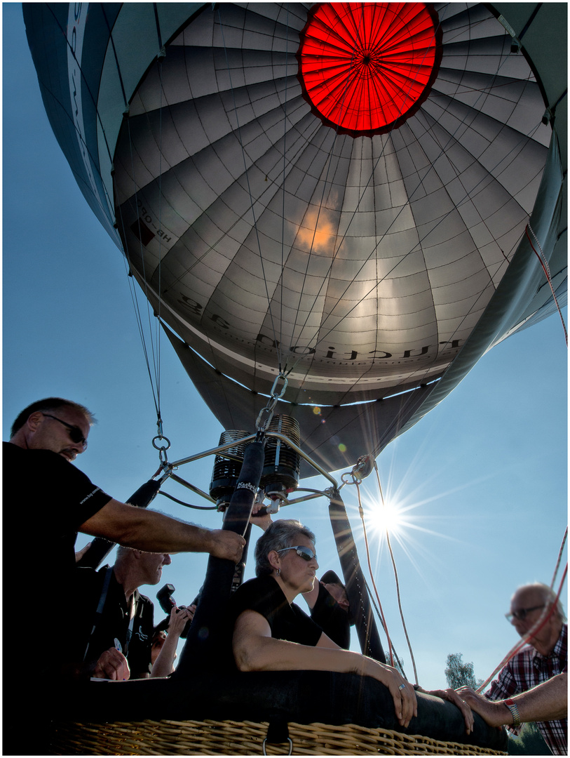 Heissluftballon kurz vor dem Start