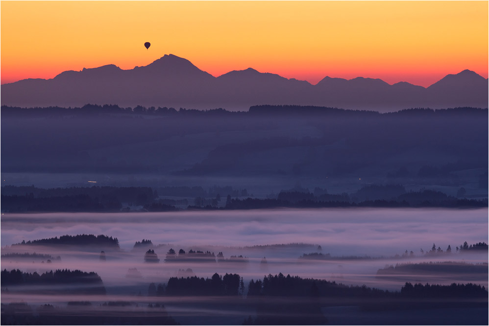 heißluftballon überm allgäu