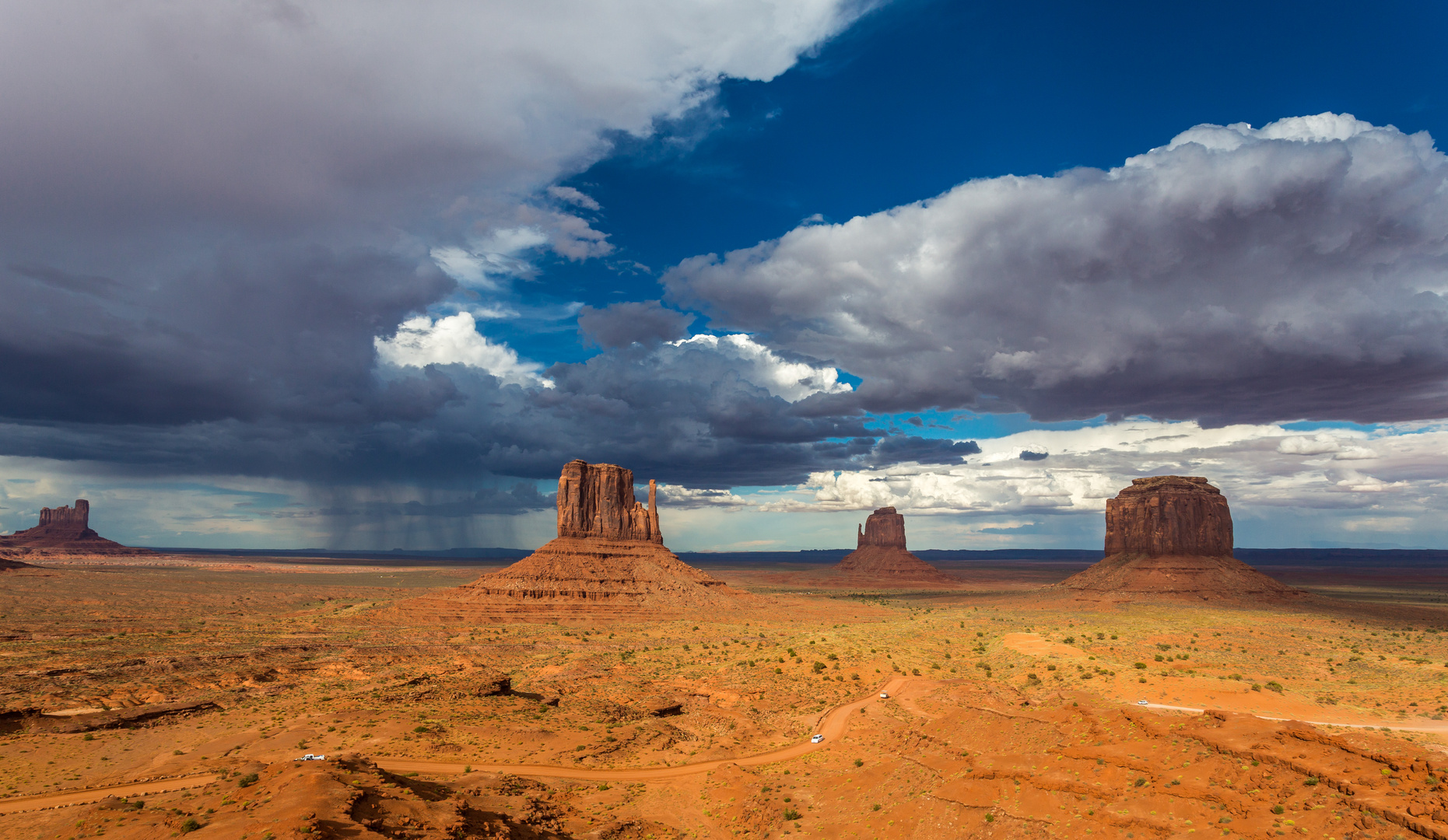 "Heiter bis wolkig" im Monument Valley