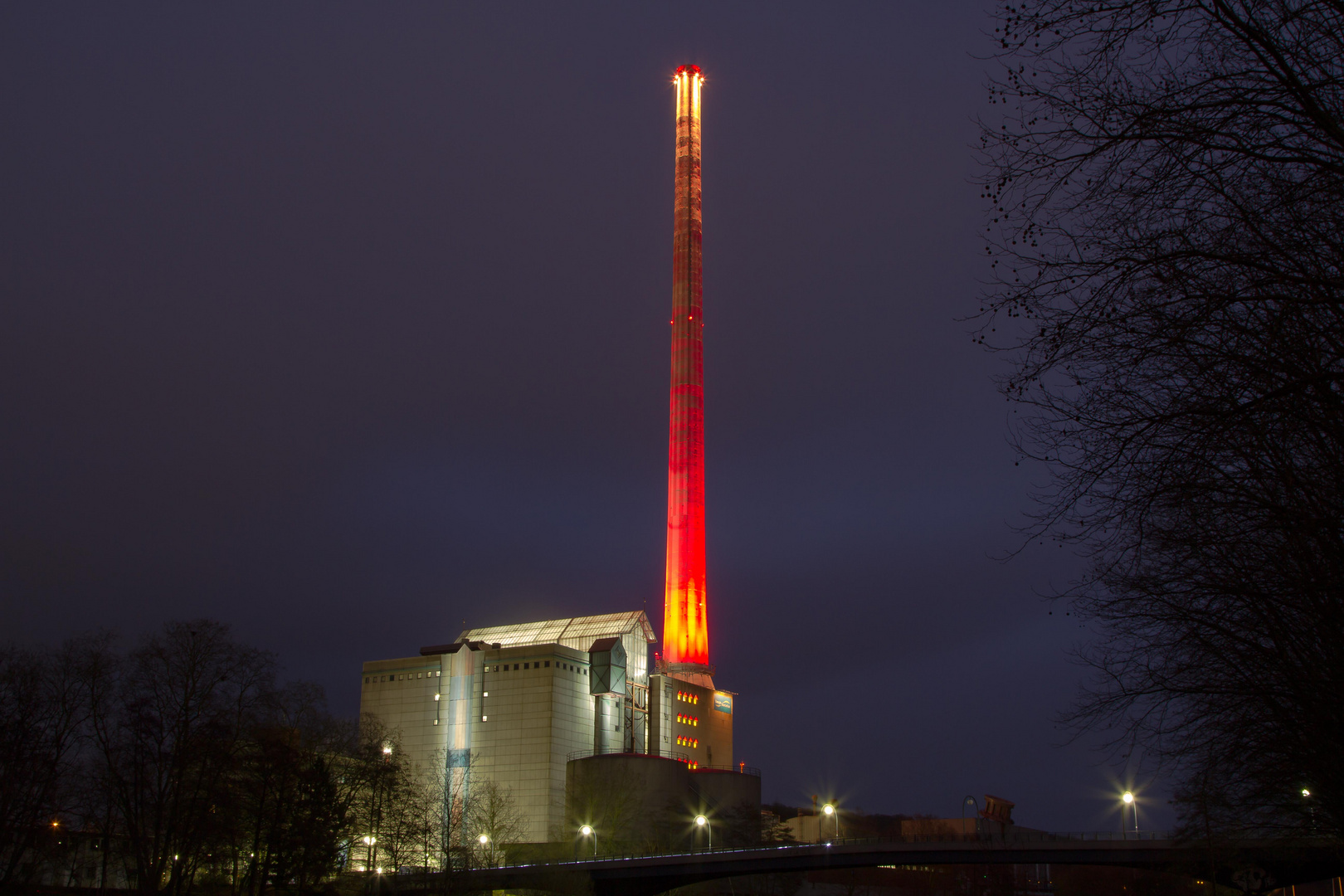 Heizkraftwerk Saarbrücken am 4 Advent