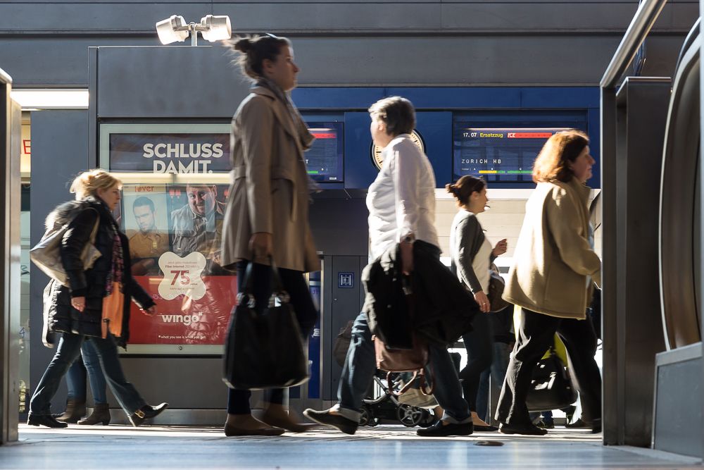 Hektik am Bahnhof