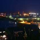 Helgoländer Hafen bei Nacht