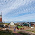 Helgoland: Oberland mit Leuchtturm und tollem Himmel